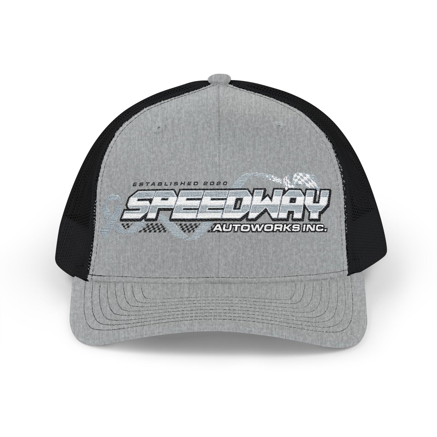 Speedway Embroidered Snapback Trucker Cap | Stylish Men's Accessory, Cool Gift Idea, Casual Summer Wear, Outfit Enhancer, Sporty Hats