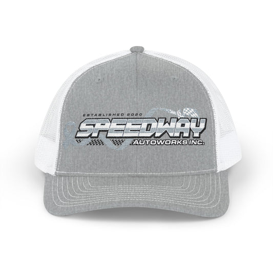 Speedway Embroidered Snapback Trucker Cap | Stylish Men's Accessory, Cool Gift Idea, Casual Summer Wear, Outfit Enhancer, Sporty Hats