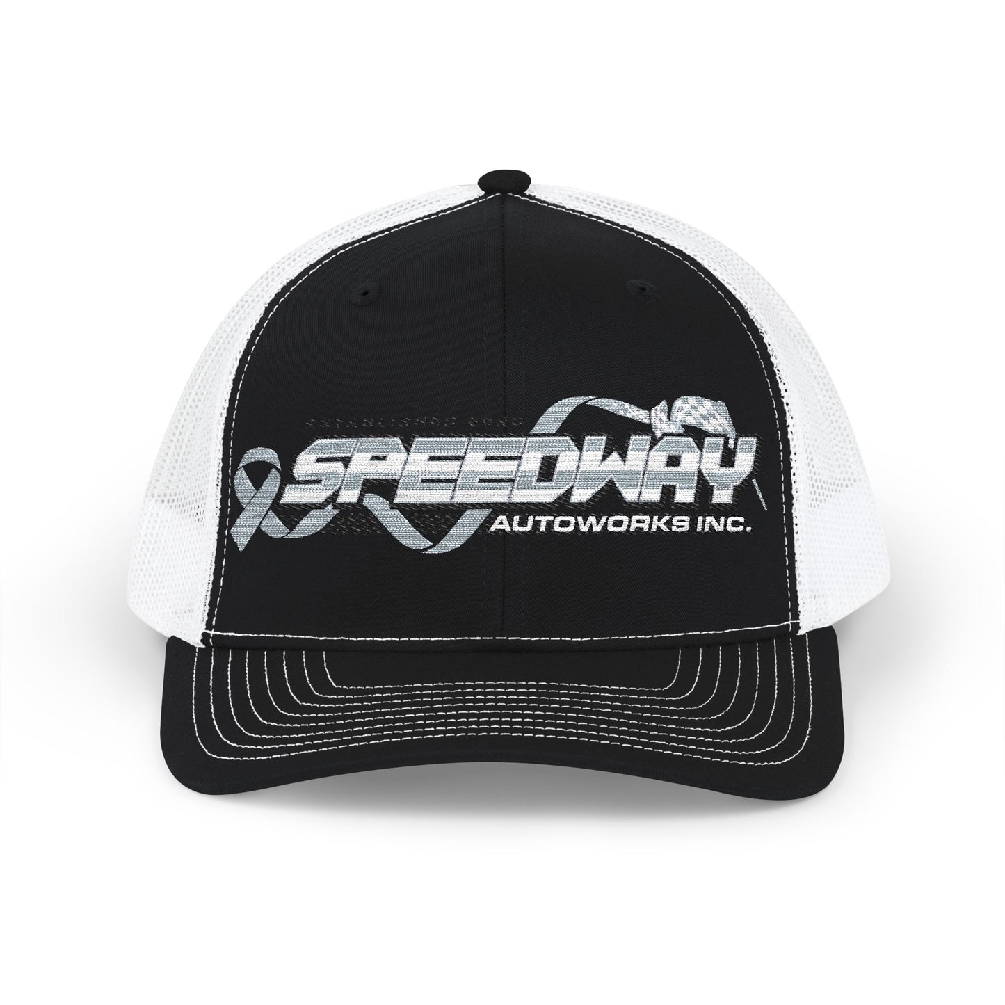 Speedway Embroidered Snapback Trucker Cap | Stylish Men's Accessory, Cool Gift Idea, Casual Summer Wear, Outfit Enhancer, Sporty Hats
