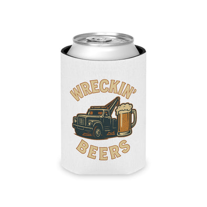 Wreckin' Beers Can Cooler – Funny Beer Mug Holder, Perfect for Parties, Barbecues, Father's Day Gifts, and Tailgates
