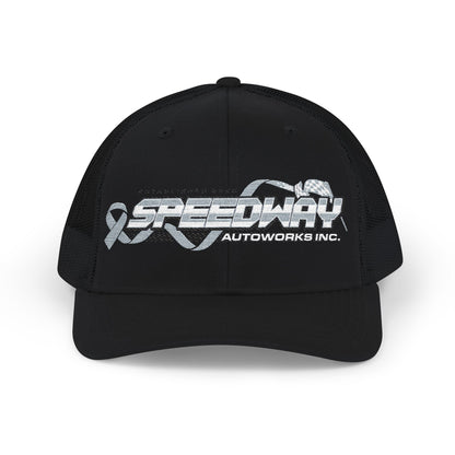 Speedway Embroidered Snapback Trucker Cap | Stylish Men's Accessory, Cool Gift Idea, Casual Summer Wear, Outfit Enhancer, Sporty Hats