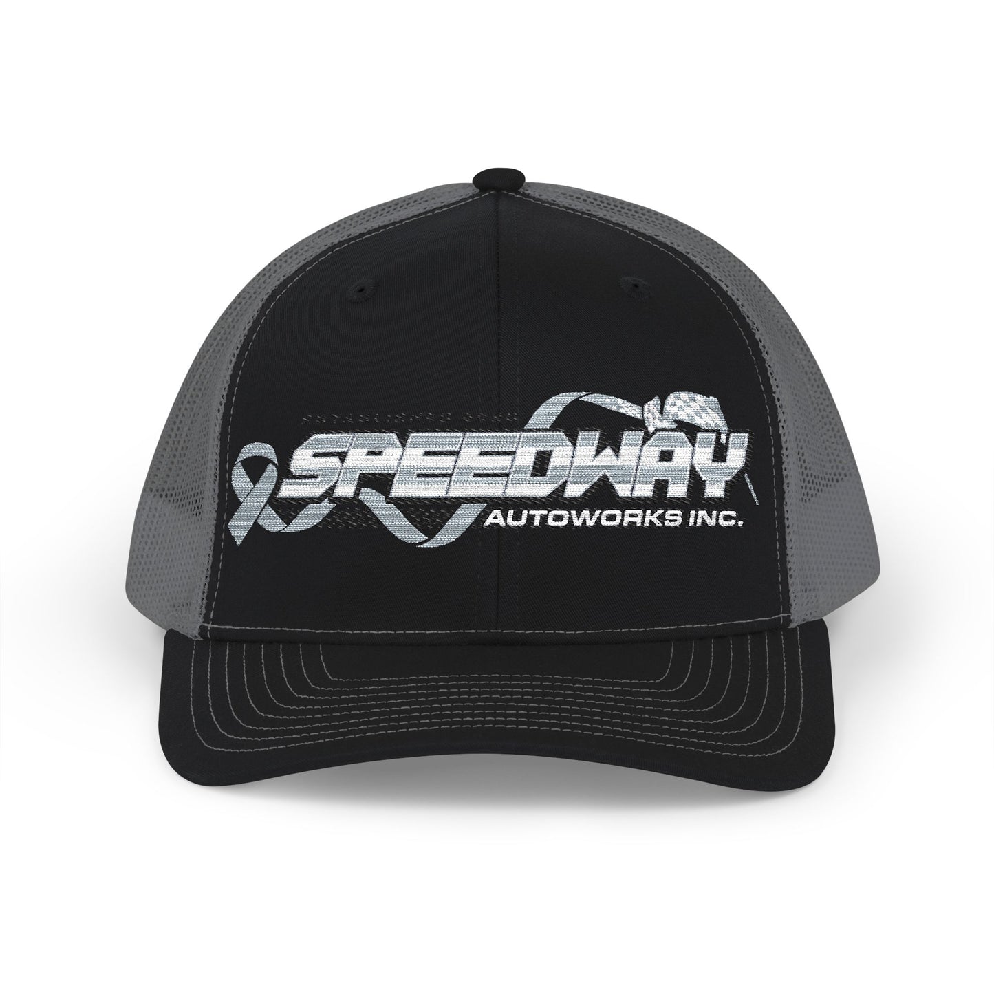 Speedway Embroidered Snapback Trucker Cap | Stylish Men's Accessory, Cool Gift Idea, Casual Summer Wear, Outfit Enhancer, Sporty Hats
