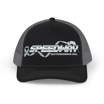 Speedway Embroidered Snapback Trucker Cap | Stylish Men's Accessory, Cool Gift Idea, Casual Summer Wear, Outfit Enhancer, Sporty Hats
